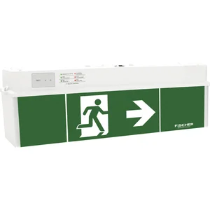 Rettungszeichenleuchte Notausgang grün, Gehäuse weiß, 3h/8h Laufzeit