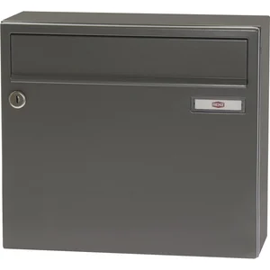 RENZ Aufhängebriefkasten SERIE 17 - 370 x 330 x 145, graualuminium RAL 9007