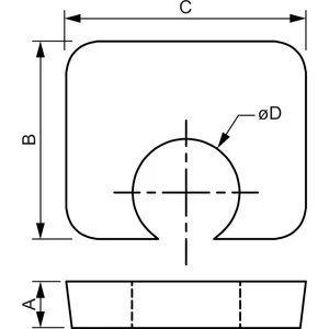 BEAM CLAMP Distanzstück BH1Z10 M10 H=2.0mm Stahl verzinkt
