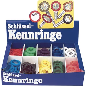 Kennring Box für Zylinderschlüssel Ø 24 mm, 250-tlg. in 10 Farben sortiert