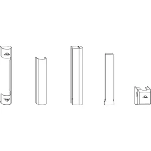 ROTO NX Abdeckkappen-Set Bandseite P PVC R03.2 Messing glänzend