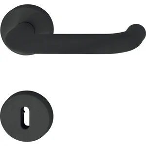 HEWI Drückergarnitur 111 - auf Rosette BB, 38 - 48, schwarz matt