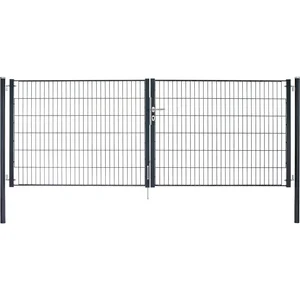 H+S Uni Tor für Zaunhöhe 1,6 m grau
