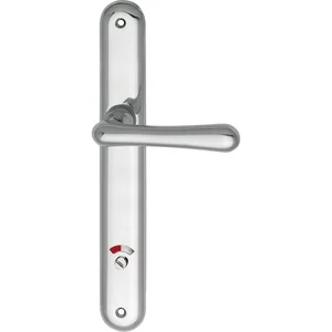 Drückergarnitur ELEGANT WG 500 - auf Schild WC 90, 38 - 43, Alu poliert