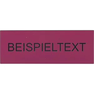 Beschriftungsschild mit Gravur, Kunststoff pink/Schrift schwarz