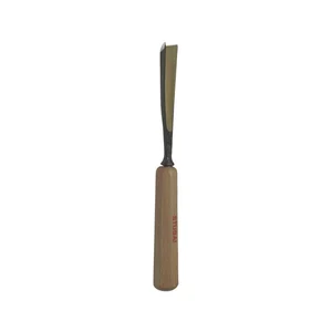 STUBAI Bildhauer-Stechbeitel geschliffen mit Holzheft Form 45 Breite 6 mm
