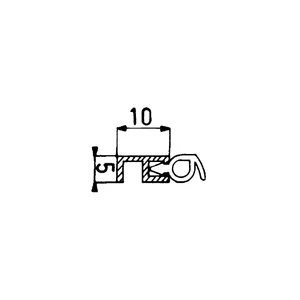 Dichtungsprofil PTS 2100, 10 mm, Profil braun, Dichtung braun