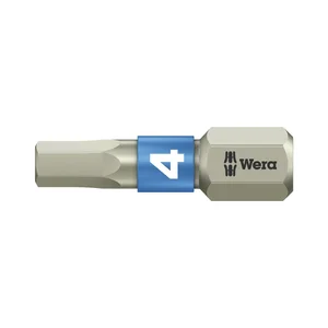 WERA Bit-Einsatz Edelstahl 3840/1TS 1/4"sechskant 4.0/25 mm Innensechskant