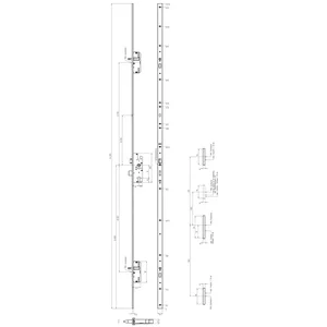 KFV MFV-Schloss BS 2300 DIN, DM 35, U-Stulp 24 x 6,3 mm, silber verzinkt