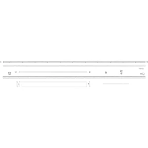 ROTO Patio Alversa Schienen-Set Halteschiene 13 mm verkehrsweiß FFB 1251-1450 mm