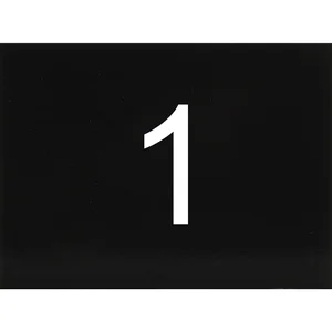 Nummernschild selbstklebend, 40 x 30 mm, Type 1, Kunststoff schwarz glänzend
