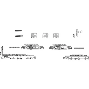 MACO HS Grundkarton Laufwagen 400 kg, mit Bürsten, silber (103069)