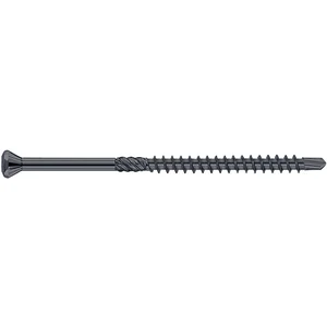 Hobotec Holzbohrschraube 3.2x 40 Torx 10 Edelstahl schwarz gehärtet mit Zierkopf