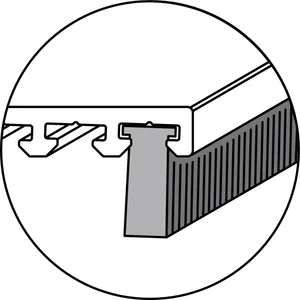 Bürstendichtung EIFEL PB 48, Höhe 10 mm, Kunststoff grau