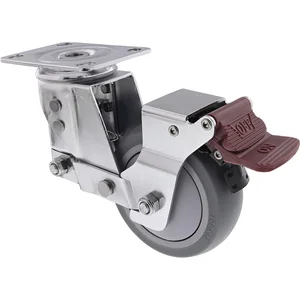 WAGNER Transportgeräte-Lenkrolle TPR-Rad grau 100 mm 120 kg
