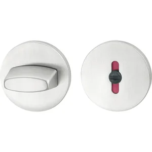 WC - Rosette 17 1735, ø 55 mm, m. schwarzem Kunststoffschlitz, Aluminium
