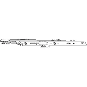 ROTO NT/NX Mittelverschluss Stulpflügelgetriebe oben L=200 mm kuppelbar silber