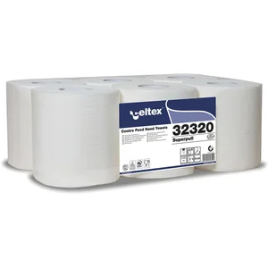 Putzpapier-Rolle weiß 200 mm 2-lagig Packungsinhalt 6 Rollen