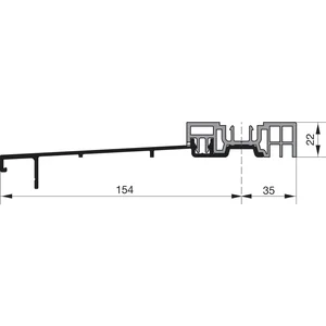 GU Timberstep 164 Grundkörper Bodenschwelle L=6700 mm silber