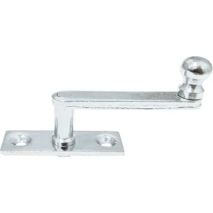 Fensterreiber auf eckiger Platte, 17 mm, Stahl verzinkt silberfärbig