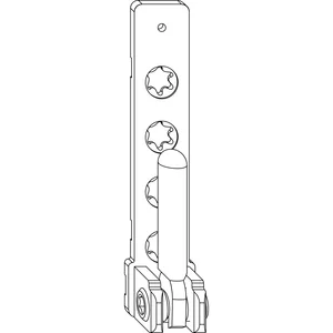MACO Ecklager PVC, mit 7 mm Tragezapfen L= 3 mm, 100 kg, silber (52485)