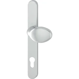 Knopfschild außen - fest PZ92, verdeckt geschraubt, Aluminium silber eloxiert