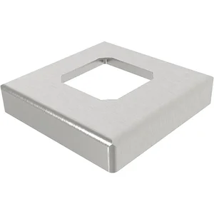 ECONOMY Abdeckkappe für Bodenanker / Halter für Glas, 108 x 108 mm,Edelstahl V4A