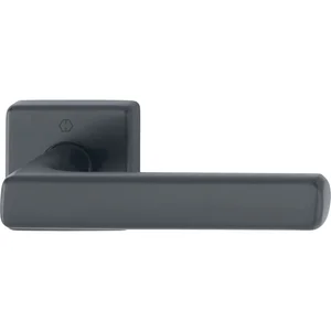 HOPPE Drückerhalbgarnitur DALLAS eckig, Vierkant 10/62 mm, Edelstahl schwarz