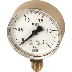 POLOGEN Arbeitsmanometer ø 63mm Acetylen 0-2.5 bar