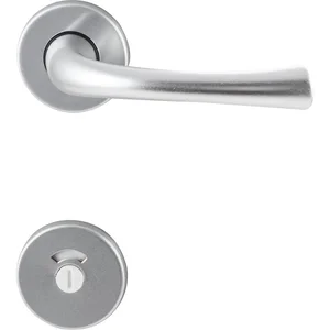 Drückergarnitur FLORENZ - auf Rosette WC, 38 - 42, Aluminium silber eloxiert