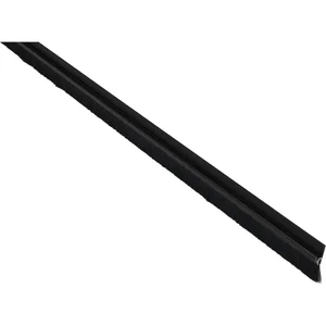 Türdichtungsbürste m. gerader Leiste,2000 mm,Borsten 25 mm schwarz,schwarz elox.