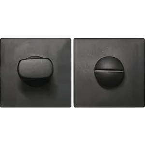 MARCHESI WC-Rosette flach eckig, Edelstahl schwarz matt