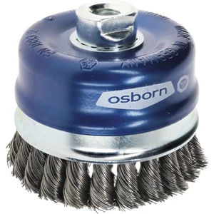 OSBORN Topfbürste 90 x 32 mm Stahldraht 0,5 mm gezopft M14