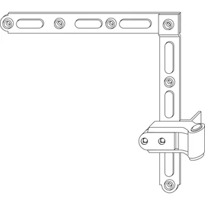 MACO RUSTICO Ladenwinkelband BLR flächenbündig, verstellbar, schwarz (14174)