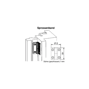 MACO Sprossenband für Sprossenrahmen, links, Kunststoff weiß (11473)