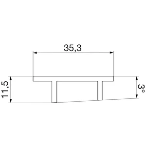 GU Thermostep 204 Zwischenprofil 35 P2124, L=6000 mm, Kunststoff grau