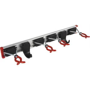 BRUNS Alu-Gerätehalterschiene mit 4 Haltern und 2 Haken 500 mm