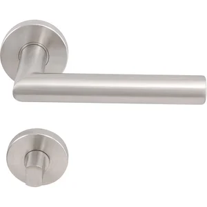 SOLIDO FH-Drückergarnitur NORWEGEN - auf Rosette WC, 38 - 45, Edelstahl matt
