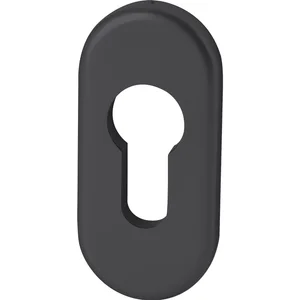 FSB Zylinderrosette 17 1757 oval, Aluminium schwarz matt