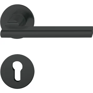 FSB Drückergarnitur 10 1035 flächenbündig PZ, 38 - 42, Aluminium schwarz