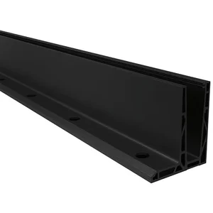 ECONOMY Bodenprofil F-Form0006ECO zur aufgesetzten Montage,5000,schwarz eloxiert