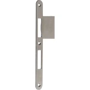 Lappenschließblech B9000 für BKS Hauptschlösser, links, 62,5 x 235 mm, Edelstahl