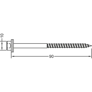 GUTMANN Schraube mit Beilagscheibe PD/RD 5,0 x 90 mm, Stahl rostbeständig A2