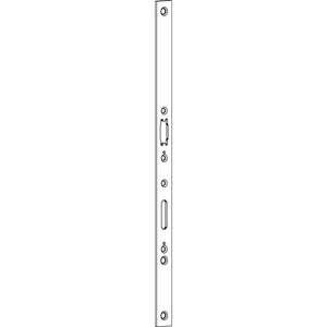 BKS Adapterstulp für Fluchttürschlösser Serie 18, eckig, 395x24x3 mm, Edelstahl