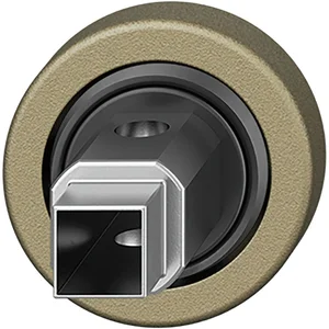 FSB Fenstergriff Adapter-Rosette rund, Aluminium mittelbronzefarbig