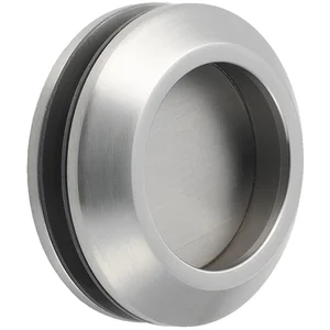 KWS Schiebetürmuschelpaar 5250 rund, Glasstärke 8 - 13 mm, Alu silber eloxiert