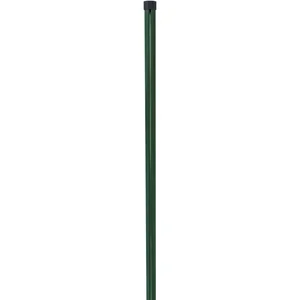 H+S Zwischensäule RAL6005 grün mit Zubehör für Zaunhöhe 1 m Säulenhöhe 1,50 m