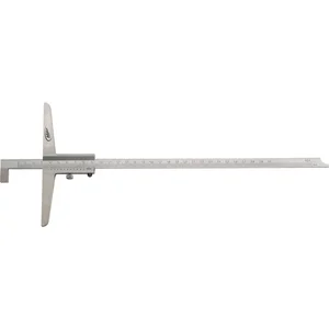 HELIOS PREISSER Tiefenmessschieber Form B mit Haken DIN 862 Messbereich 0-200 mm