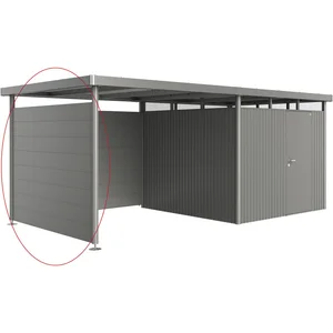 BIOHORT Seitendach-Seitenwand HighLine H4 quarzgrau-metallic