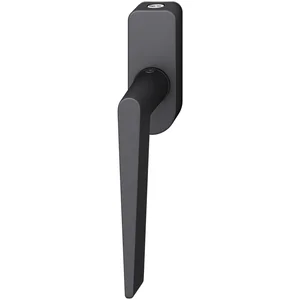 FSB Fenstergriff 34 1005 abschließbar ovale Rosette, Aluminium schwarz matt